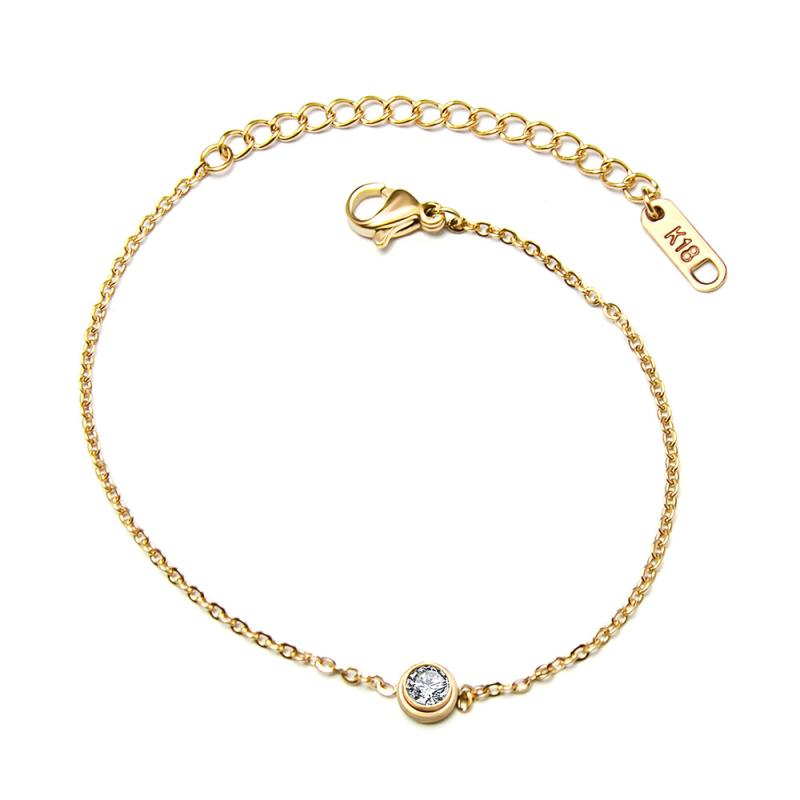 14K Gold Diamond Bezel Bracelet  |  Womens Bracelets Bracelets Bracelets