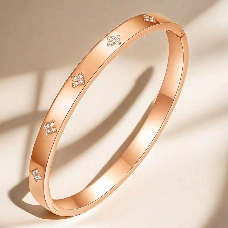 18K Rose Gold Love In Verona Diamond Bangle, 48 X 58 Mm  |  Womens Bracelets Bracelets Bracelets