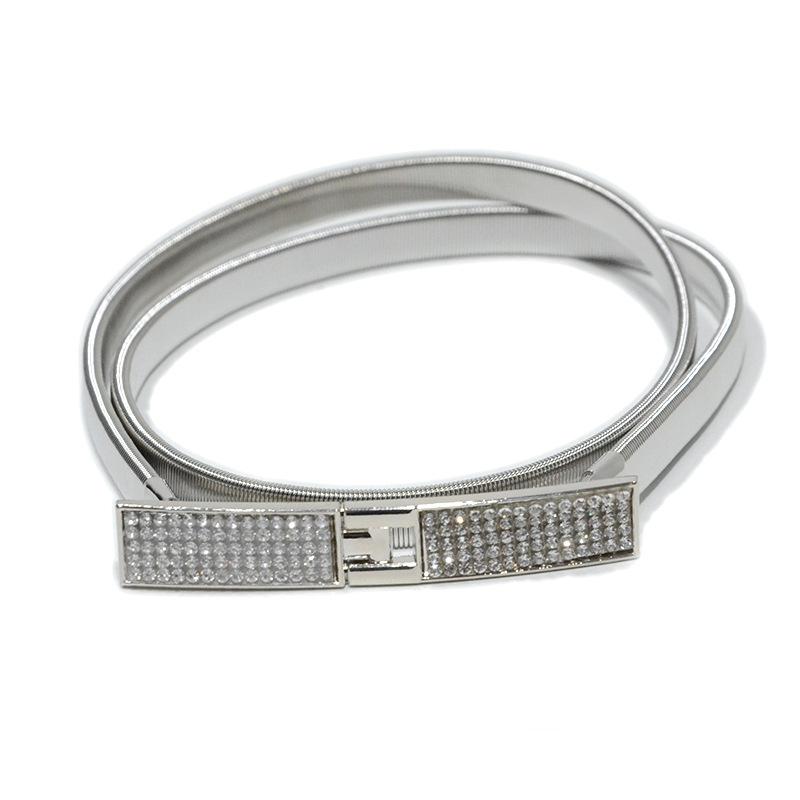 18K White Gold Coil And Pavé Diamond Thin Bangle Bracelet  |  Womens Bracelets Bracelets Bracelets