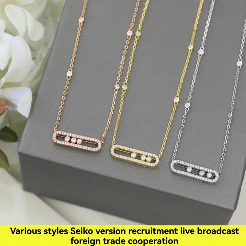 18K Yellow Gold Move Uno Diamond Bezel Necklace  |  Womens Necklaces Jewelry Necklaces