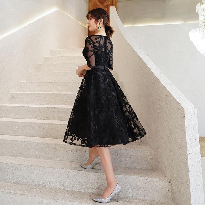 A-Line Organza Jacquard Shirt Gown  |  Womens Evening Clothing BLACK NUDE