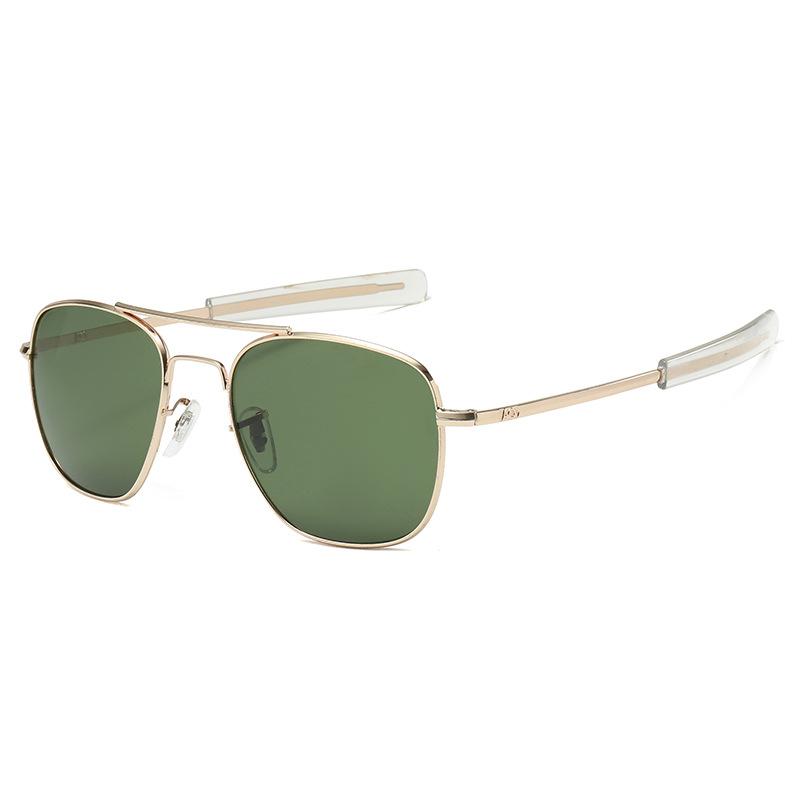 Asher Square 18K Gold-Plated Titanium Aviator Sunglasses  |  Womens Sunglasses Accessories GOLD