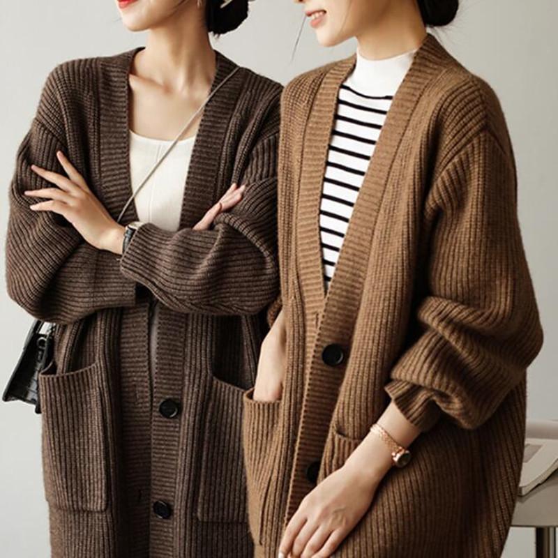 Belted Wool-Cashmere Cardigan  |  Womens Sweaters Clothing ALMOND