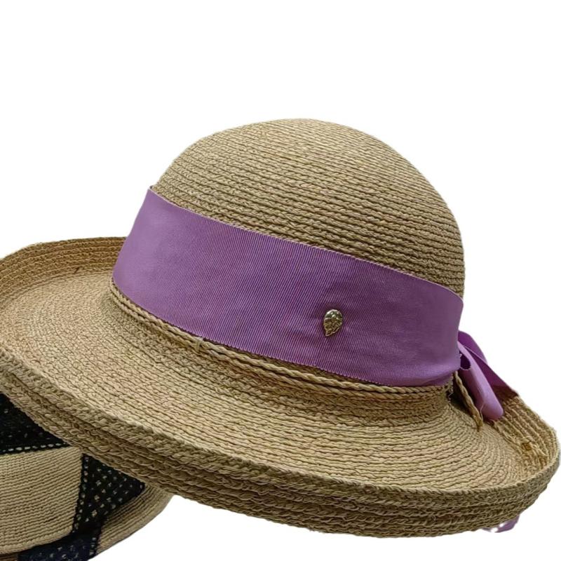 Braided Raffia Sun Hat With Grosgrain Bow  |  Womens Hats Accessories Hats