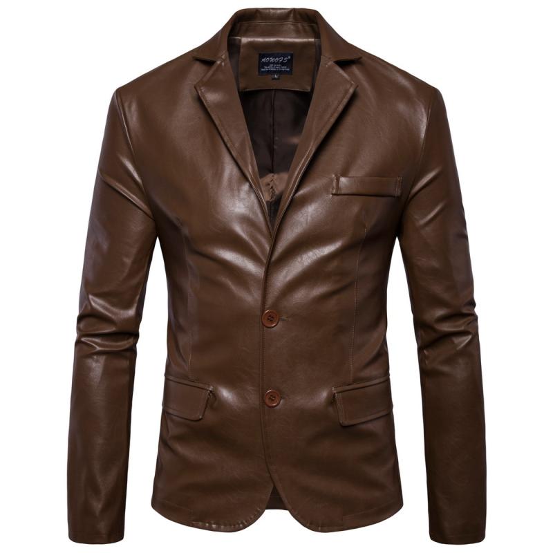 Breann Shiny Vegan Leather Long Fitted Blazer  |  Womens Jackets & Blazers Clothing ESPRESSO