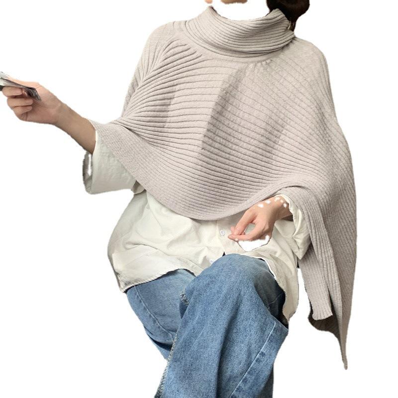 Brigitta Ribbed Cashmere Turtleneck Sweater  |  Womens Scarves & Wraps Accessories IVORY