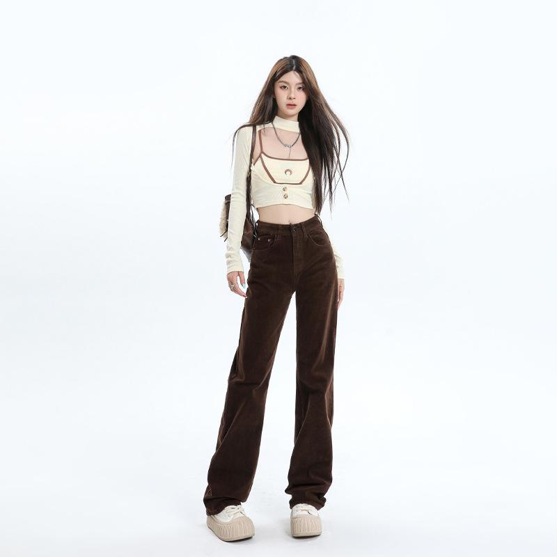 Brynleigh Corduroy Cropped Pants  |  Womens Tailored Suiting Clothing DARK COCOA