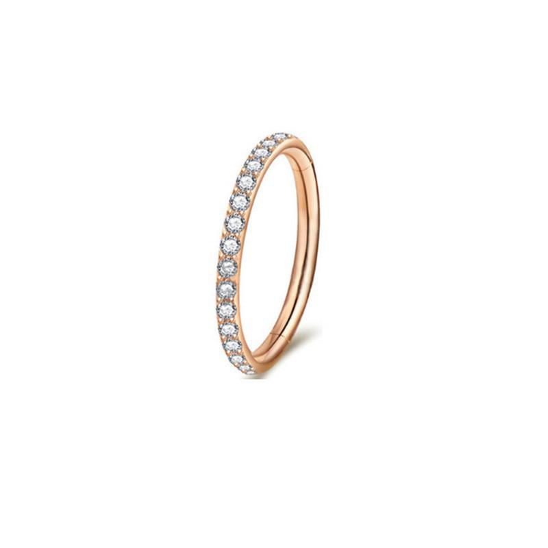 Cable Collectibles Band Ring With Diamonds In 18K Rose Gold, 2Mm  |  Womens Rings Jewelry Rings