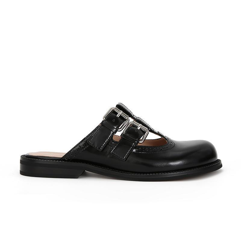 Campo Leather Mary Jane Mules  |  Womens Mules & Slides Mules & Slides 1100 BLACK