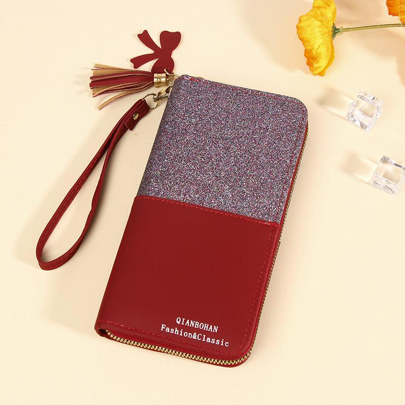 Cars Bifold Glitter Patent Leather Wallet  |  Womens Wallets & Card Cases Handbags RED MULTI