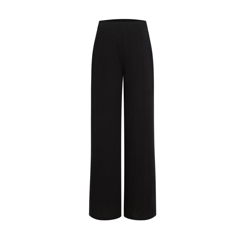 Cashmere Straight-Leg Knit Pants  |  Womens Sleepwear Clothing BLACK