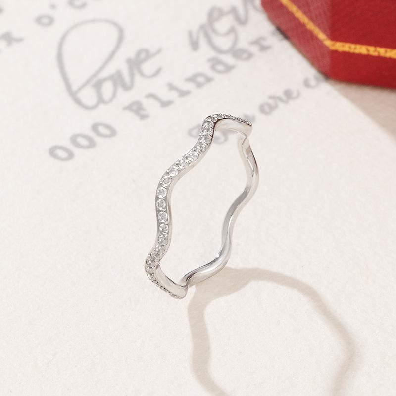 Caviar Spark Diamond Wave Hoop Earrings In Sterling Silver  |  Womens Diamonds Diamonds Diamonds