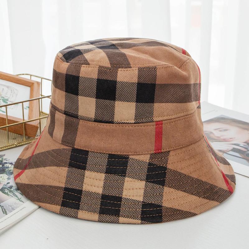 Check-Print Twill Bucket Hat  |  Womens Hats Accessories ARCHIVE BEIGE