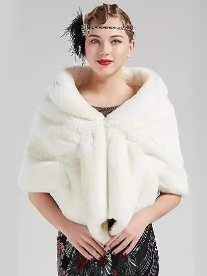 Chinchilla-Like Fur-Free Stole  |  Womens Scarves & Wraps Accessories Scarves & Wraps