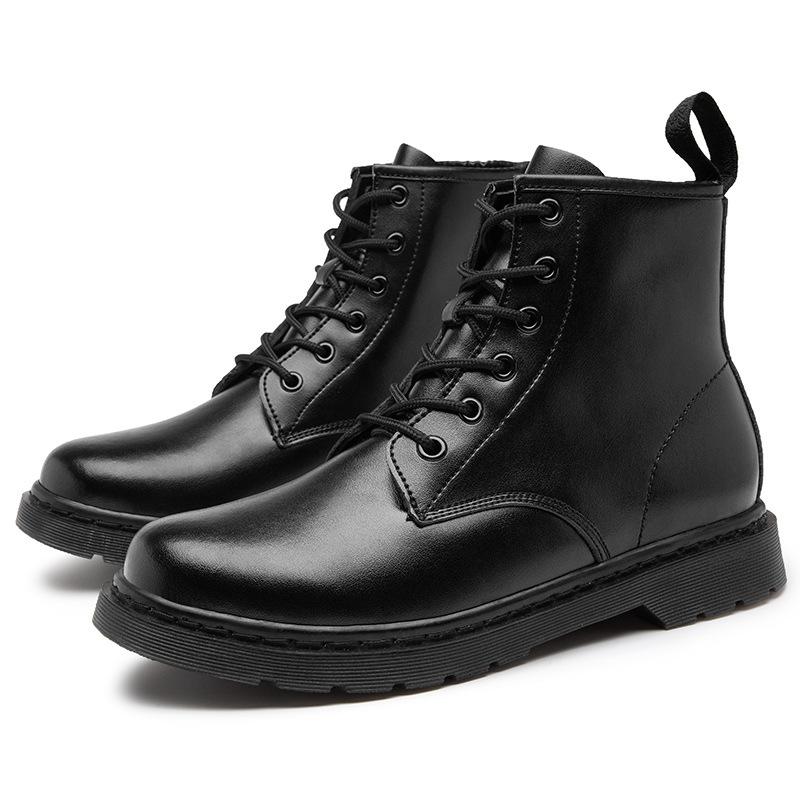 Clean Calfskin Combat Booties  |  Womens Booties Booties BLACK