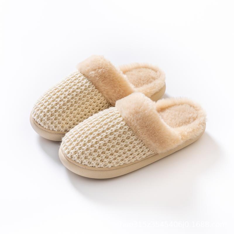 Cozy Knit Shearling Slippers  |  Womens Slippers Shoes CREAM