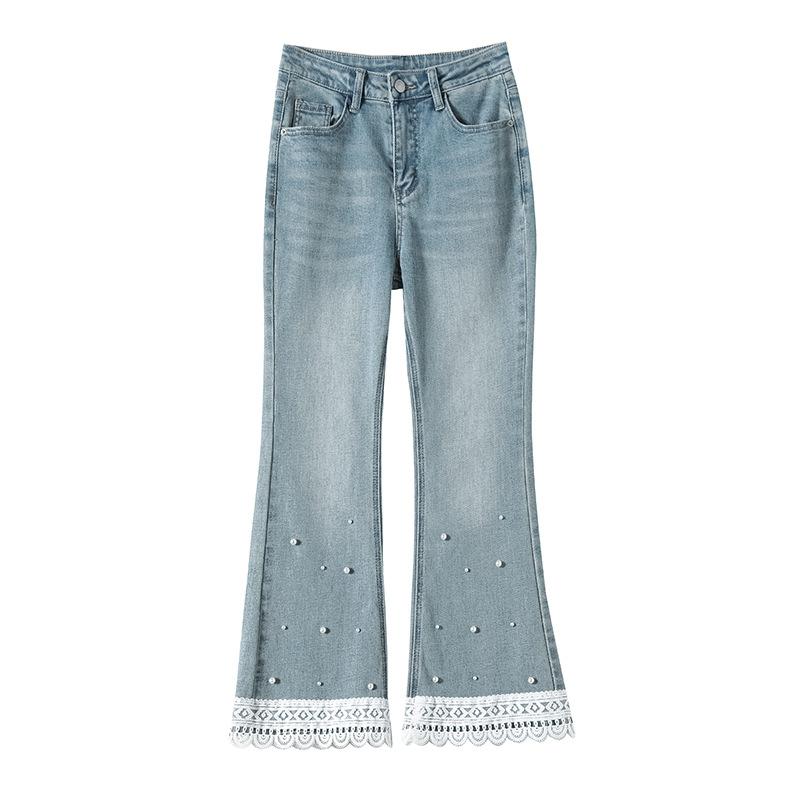 Cropped High-Rise Crystal Jeans  |  Womens Jeans Clothing ANGWTHJWL