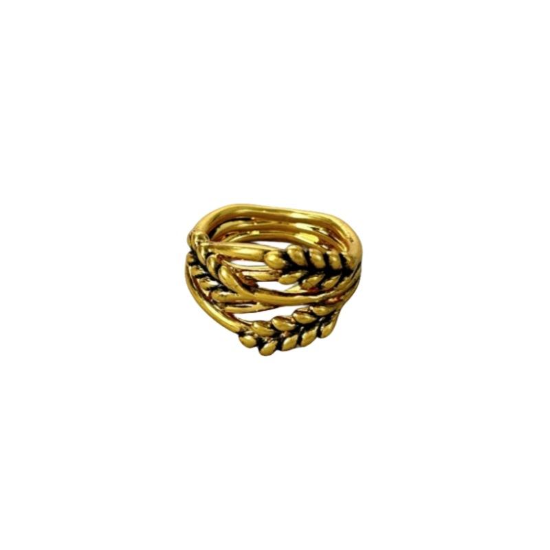 Crossover Wide Ring With Gold  |  Womens Rings Jewelry GOLD