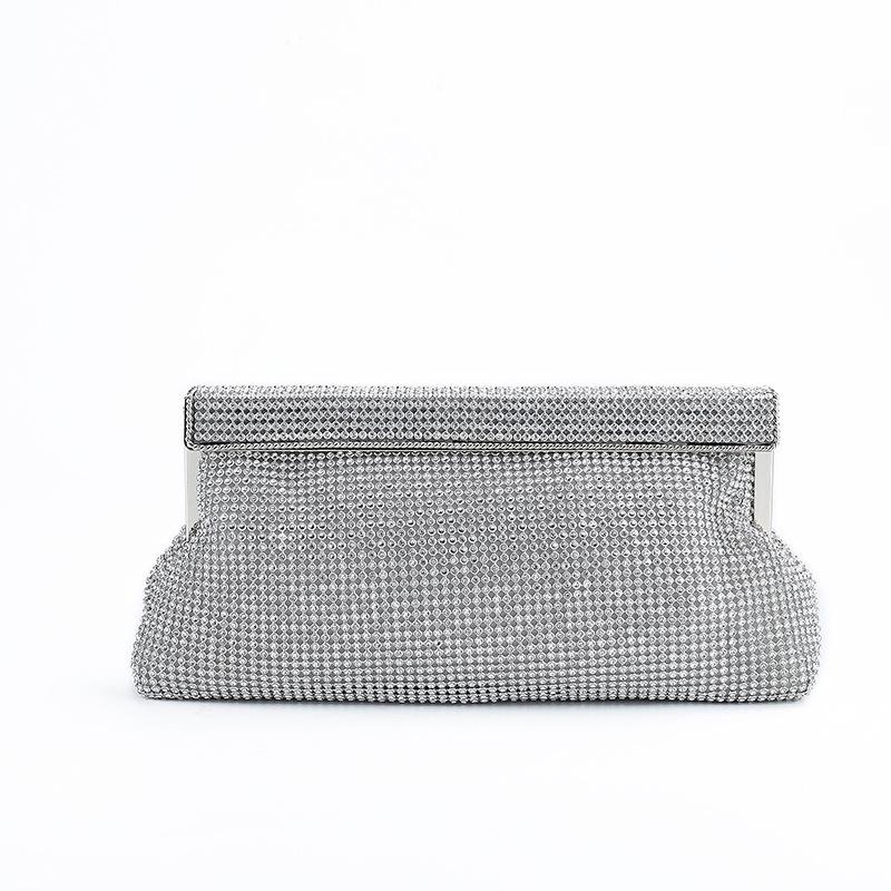 Crystal Clasp Clutch Bag  |  Womens Evening Bags Evening Bags CHARCOAL