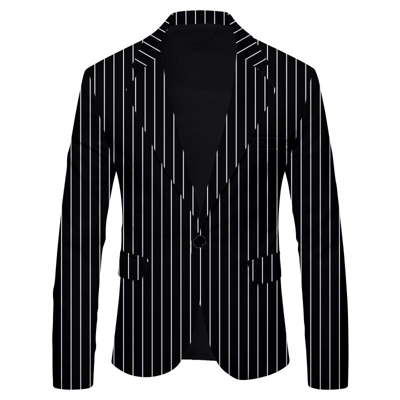 Crystal Pinstripe Velvet Single-Breasted Fitted Blazer  |  Womens Tailored Suiting Clothing BLACK