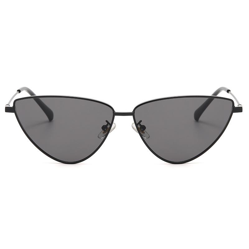 Curved Metal Cat-Eye Sunglasses  |  Womens Sunglasses Accessories SHINY BLACK