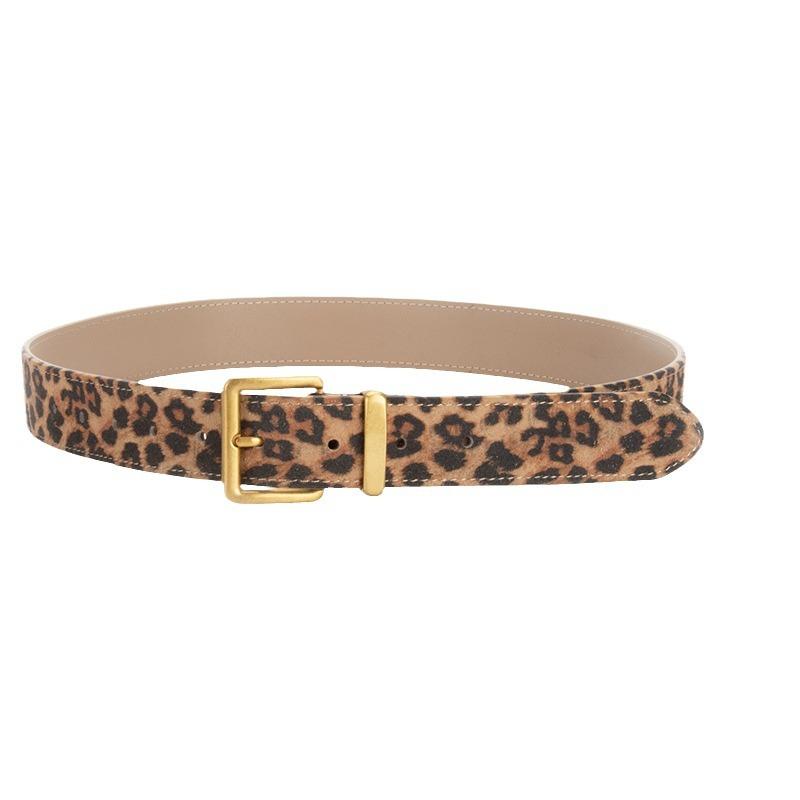 Dela Cheetah-Print Dyed Calf Belt  |  Womens Belts Accessories Belts