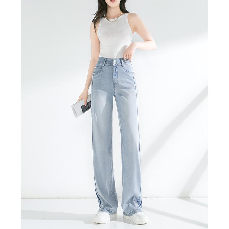 Denim Wide Leg Trousers  |  Womens Jeans Clothing GRACEFUL BLUE