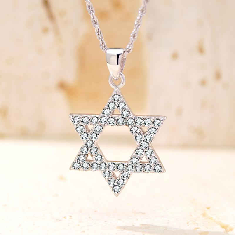 Diamond Star Of David Necklace  |  Womens Diamonds Diamonds Diamonds