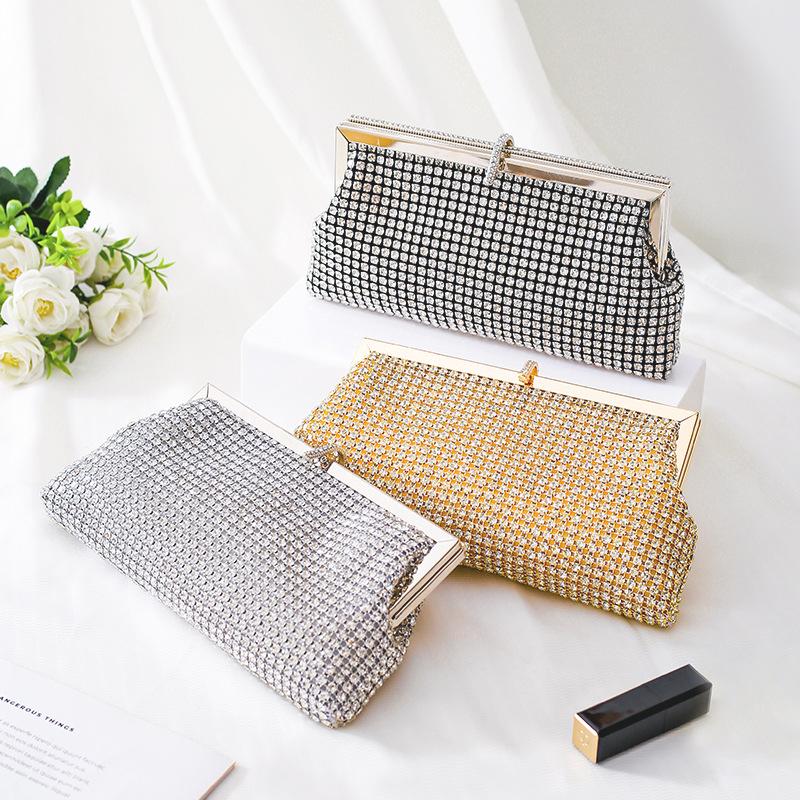 Dimple Crystal Mesh Clutch Bag  |  Womens Evening Bags Evening Bags CRYSTAL