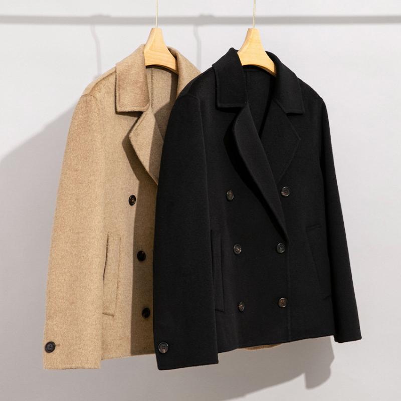 Double-Breasted Wool Coat  |  Womens Coats Clothing Coats