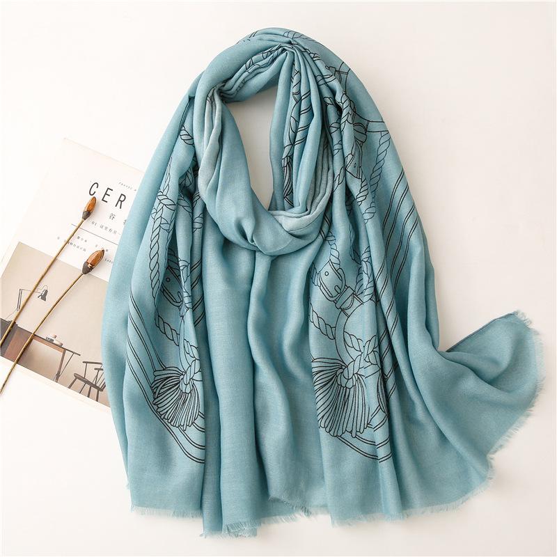 Dragon Cashmere Eyelash Fringe Scarf  |  Womens Scarves & Wraps Accessories CERULEAN BLUE