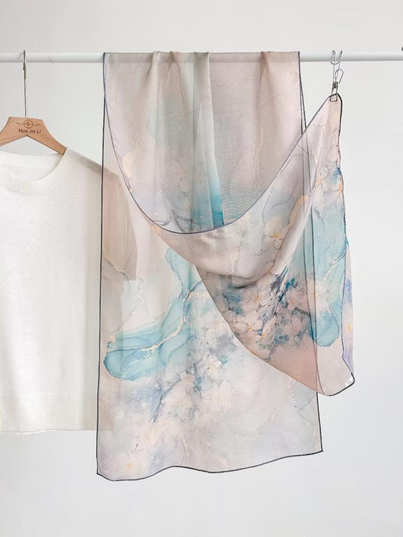 Eden Cashmere-Blend Printed Poncho  |  Womens Scarves & Wraps Accessories AQUA