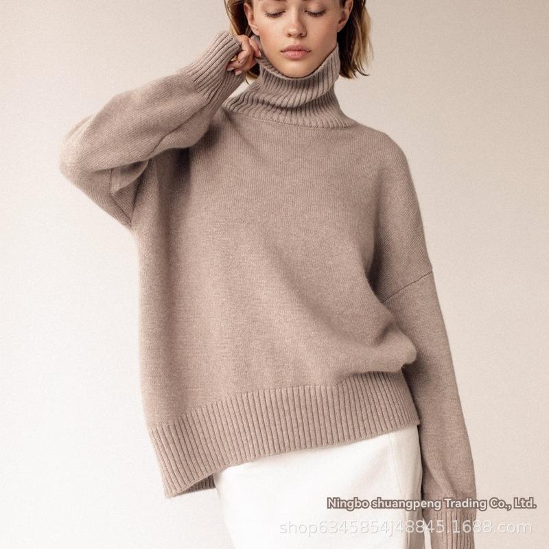 Embankment Cashmere Turtleneck Sweater  |  Womens Sweaters Clothing SHIITAKE