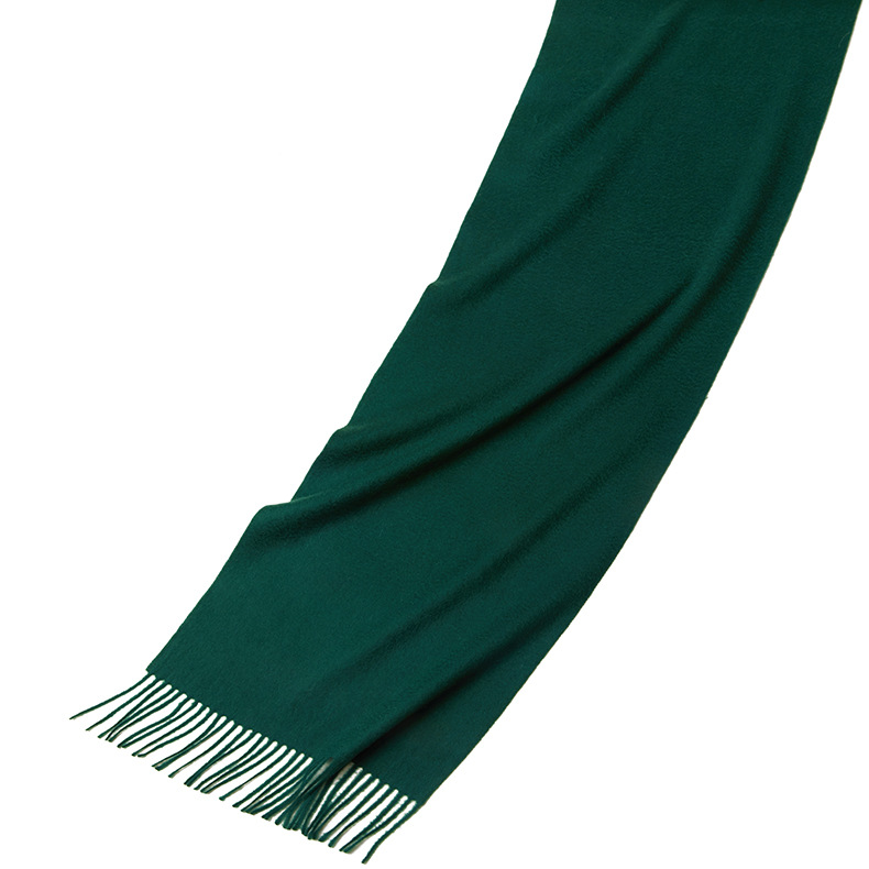 Embroidered Logo Cashmere Scarf  |  Womens Scarves & Wraps Accessories EMERALD NOIRE