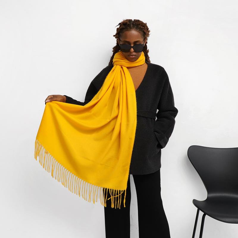 Embroidered Logo Fringe Cashmere Scarf  |  Womens Scarves & Wraps Accessories Camel