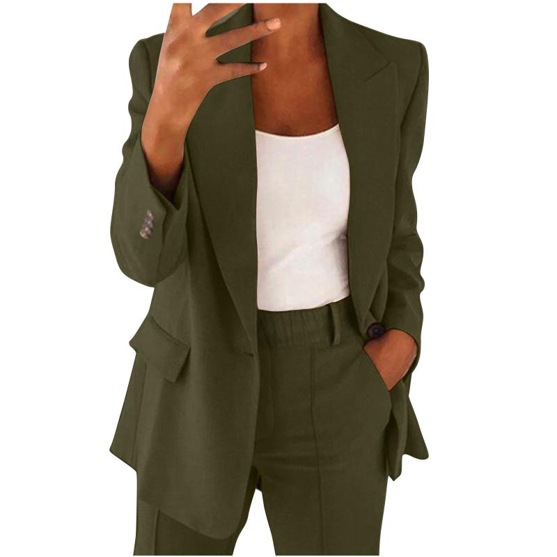 Erinca Single-Breasted Stretch Wool Blazer  |  Womens Jackets & Blazers Clothing DEEP SAGE