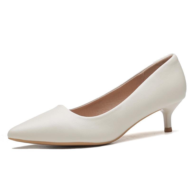 Eva Leather Kitten-Heel Pumps  |  Womens Pumps & Heels Pumps & Heels CREAM