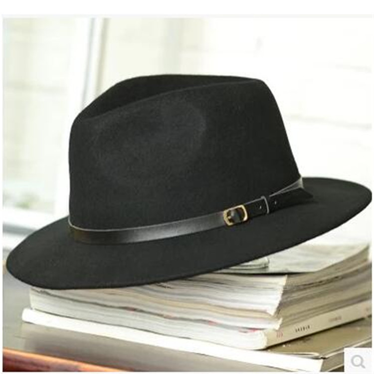 Floppy Brim Wool Fedora Hat  |  Womens Hats Accessories BLACK