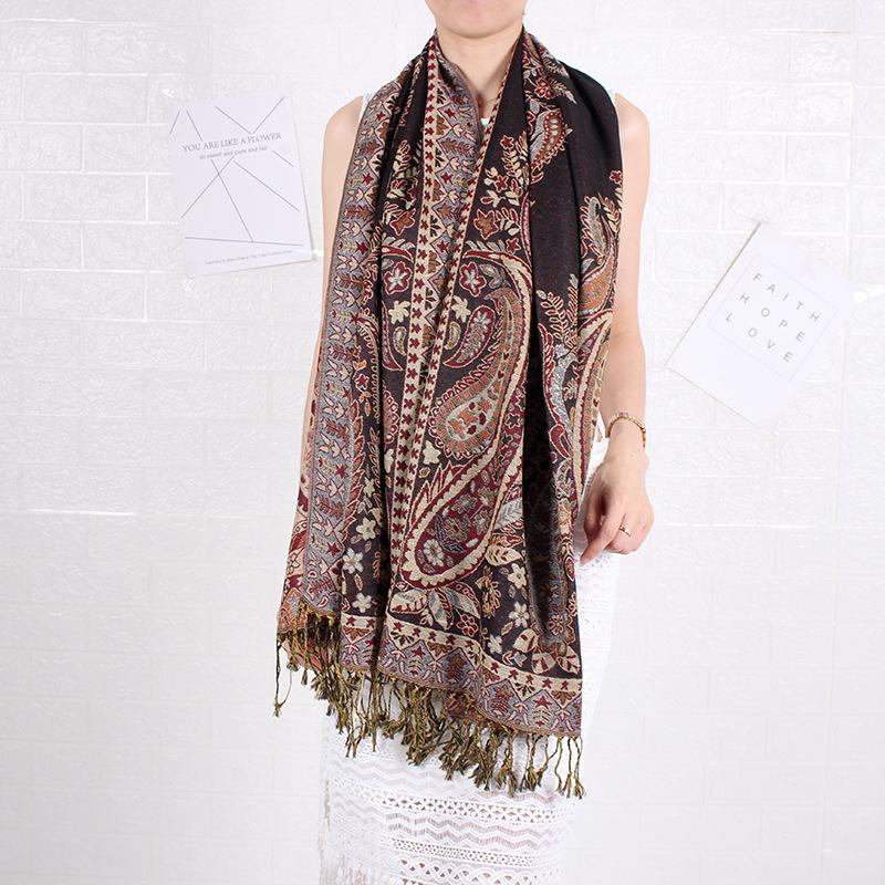 Floral Wool-Cashmere Scarf  |  Womens Scarves & Wraps Accessories Scarves & Wraps