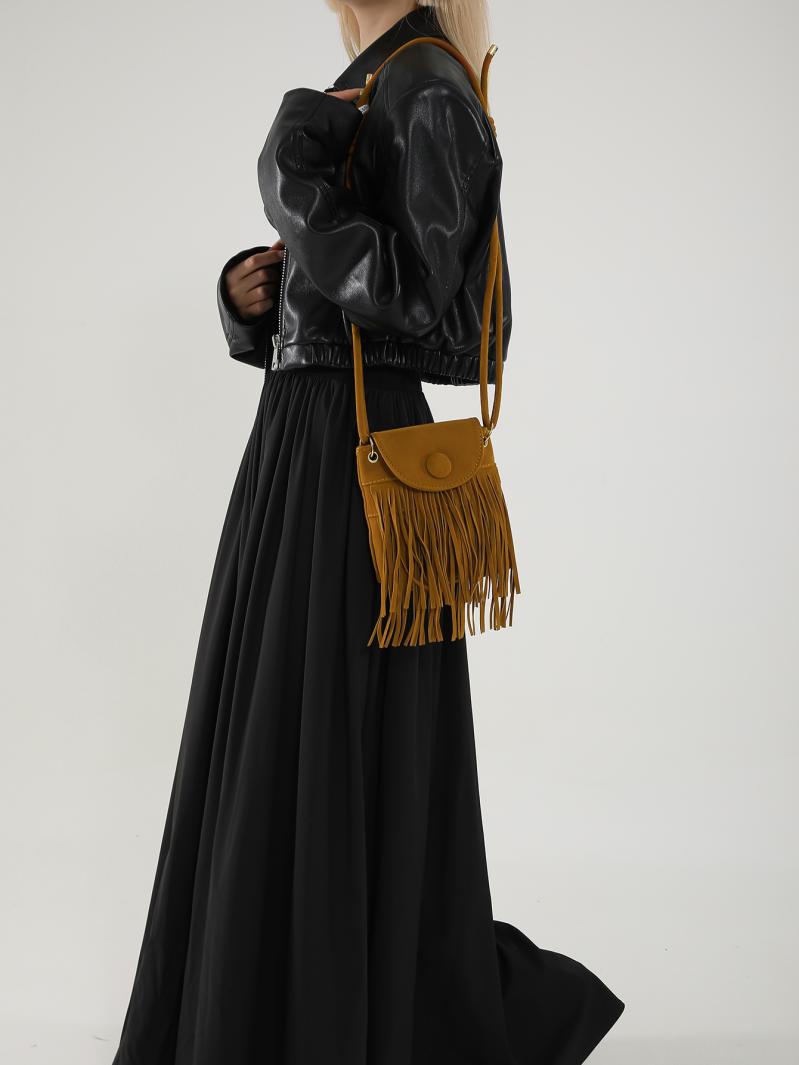 Fringe Leather Crossbody Bag  |  Womens Crossbody Bags Crossbody Bags CASHMERE