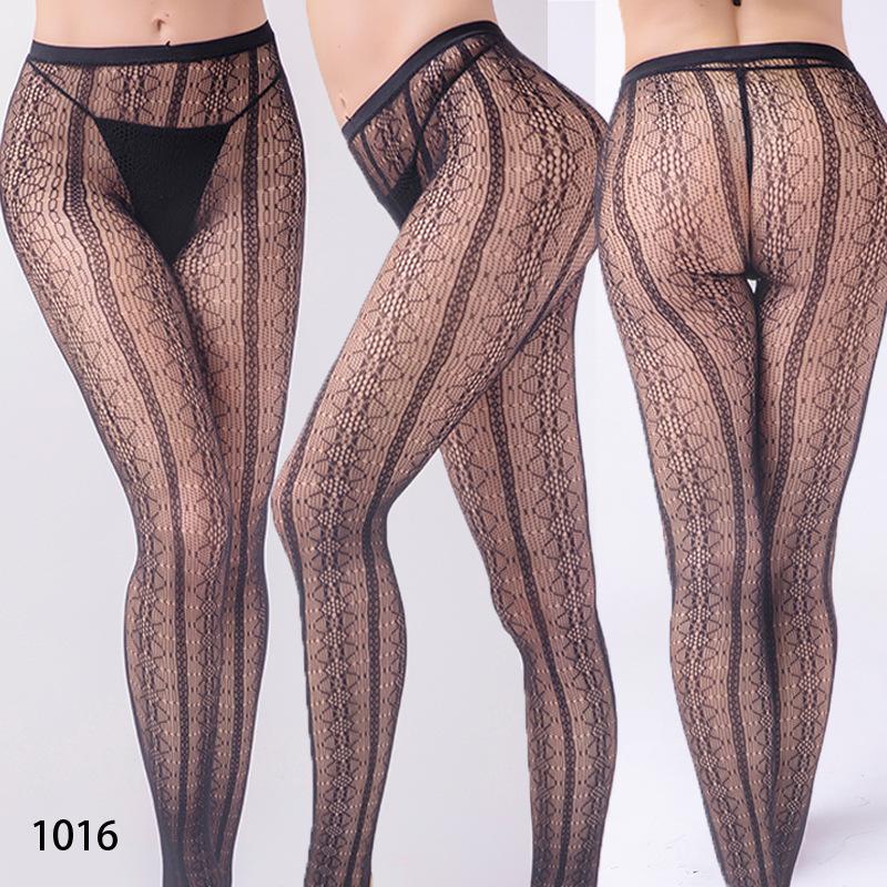 Geometric Mesh Logo Tights  |  Womens Lingerie & Shapewear Clothing BLACK