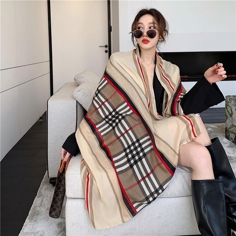 Giant Check Gauze Scarf  |  Womens Scarves & Wraps Accessories Scarves & Wraps