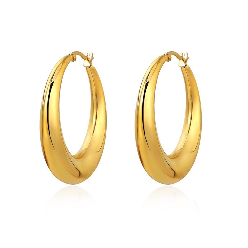 Golden Dreams 18K Yellow Gold Pear Hoop Earrings  |  Womens Earrings Earrings Earrings