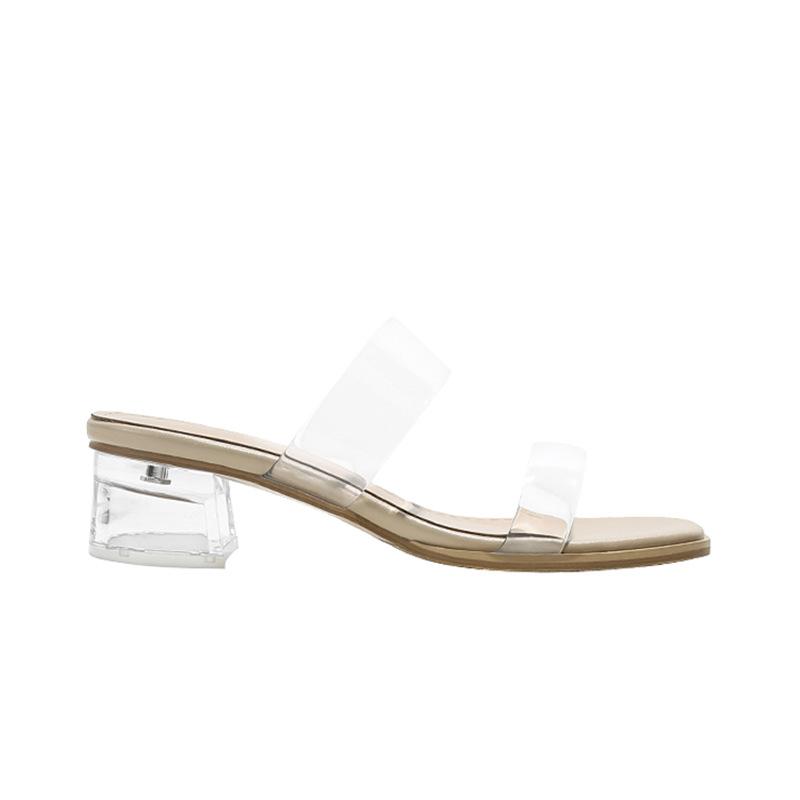 Gracie Clear Metallic Slingback Sandals  |  Womens Sandals Sandals CLEAR