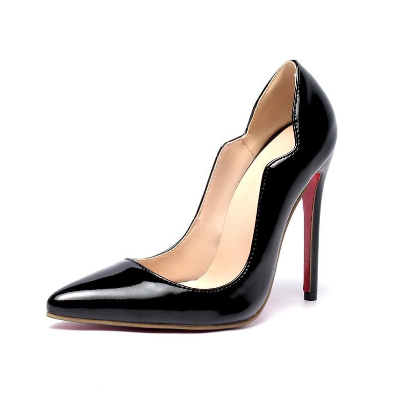 Hot Chick 100 Patent Red Sole High-Heel Pumps  |  Womens Pumps & Heels Pumps & Heels BLACK