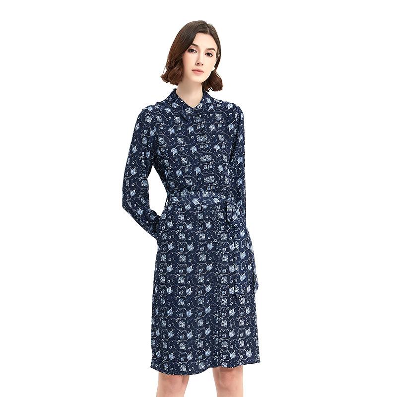 Jacqui-B Belted Floral Silk Midi Dress  |  Womens Dresses Clothing Dresses