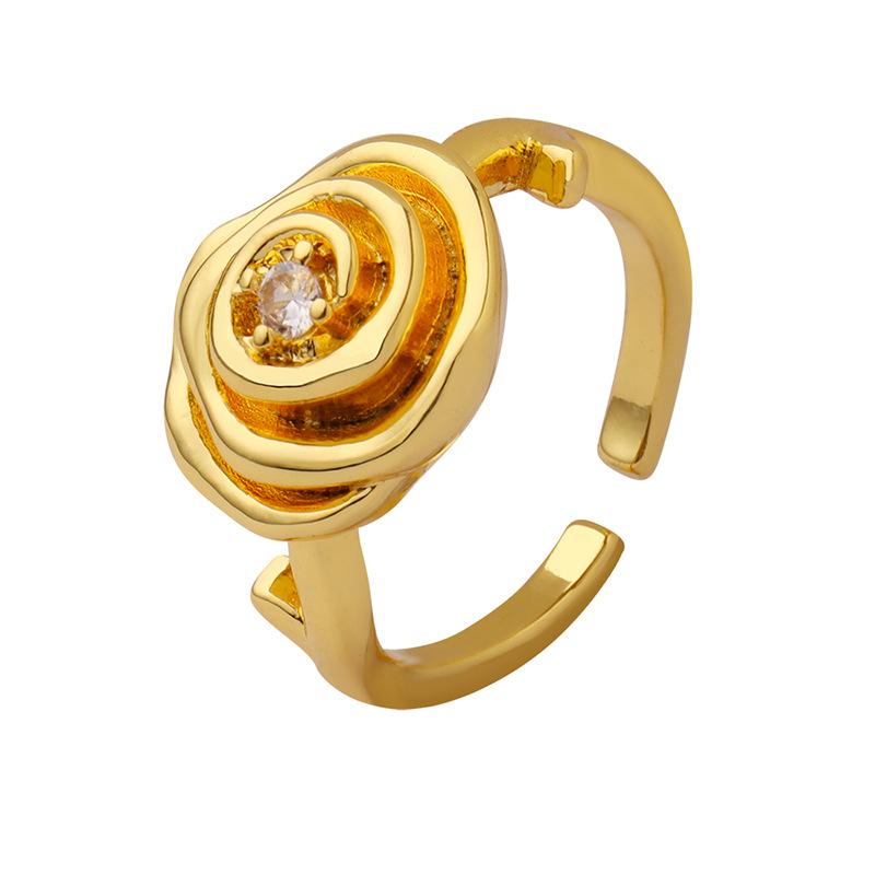 Jaipur Link 18K Yellow Gold Ring With Diamonds, Size 7  |  Womens Rings Jewelry 05 Yellow Gold