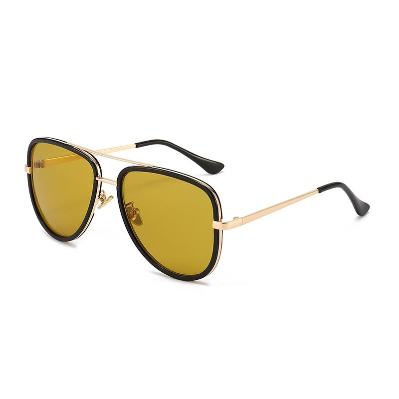 Jarvis 18K Gold-Plated Titanium Aviator Sunglasses  |  Womens Sunglasses Accessories BLACK