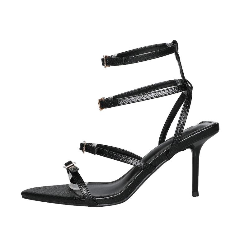 Jerry Silk Ysl Toe-Ring Slide Sandals  |  Womens Mules & Slides Mules & Slides BLACK