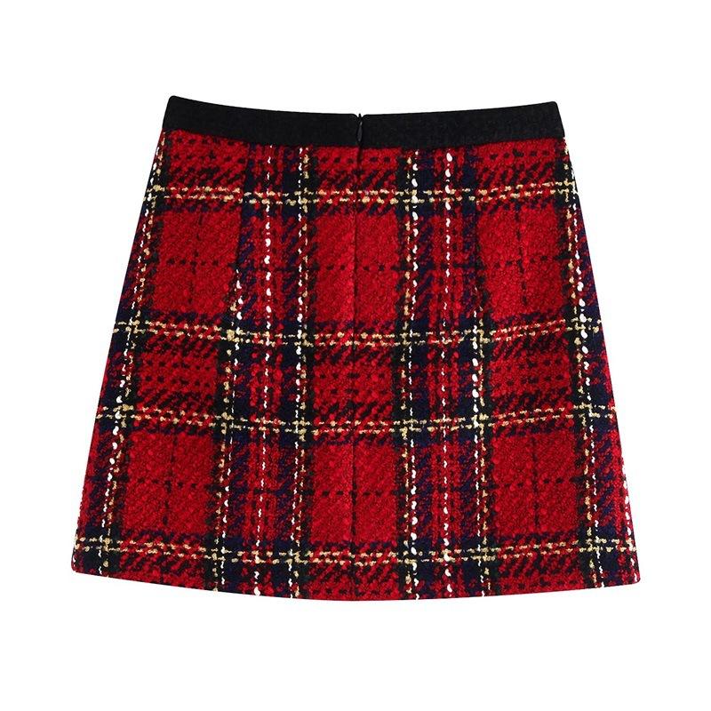 Kidman Plaid Tweed Lady Jacket  |  Womens Tailored Suiting Clothing SCHOOLGIRL PLAID BRIGHT RUBY